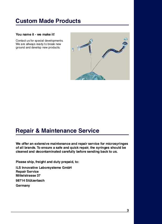 Custom Made Products, Repair & Maintenance Service
