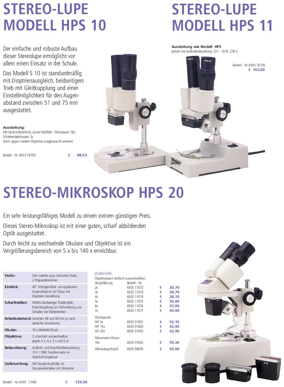 Stereo-Mikroskop HPS 20